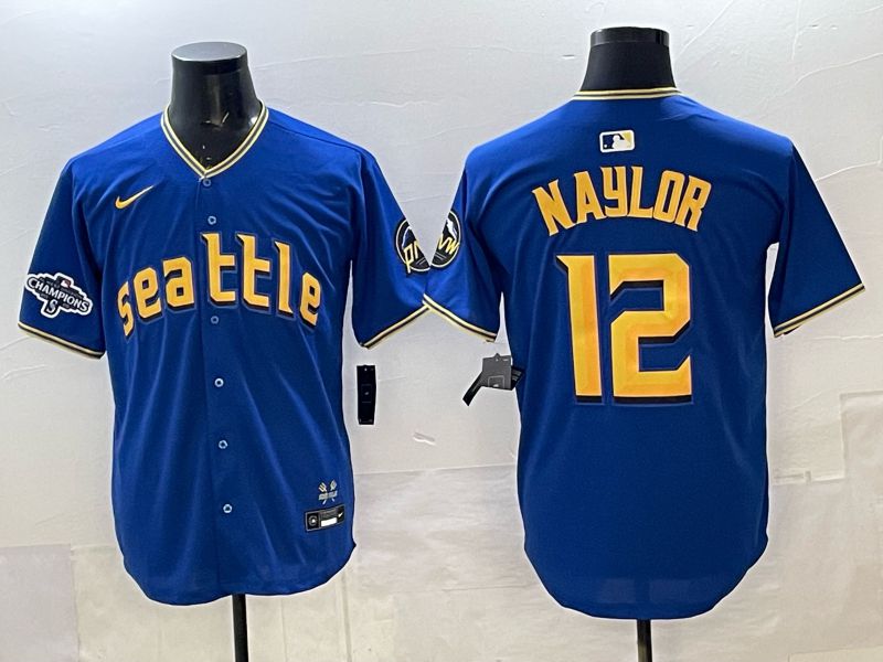 Men Seattle Mariners #12 Naylor blue Game Nike MLB 2025 Jersey 005->seattle mariners->MLB Jersey